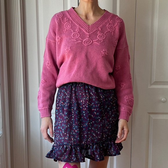 Vintage Floral Print Two Piece - Picture 2 of 7